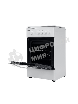 Плита газовая Kraft KF-FSK5301GW белый, конфорок 4 газовых, духовка 58 л, 50 см x 85.5 см x 55.6 см