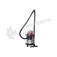 Пылесос строительный RedVerg RD-VC18/U черный, 400 Вт, уборка сухая/сбор воды, питание от аккумулятора, пылесборник мешок/контейнер, 20 л