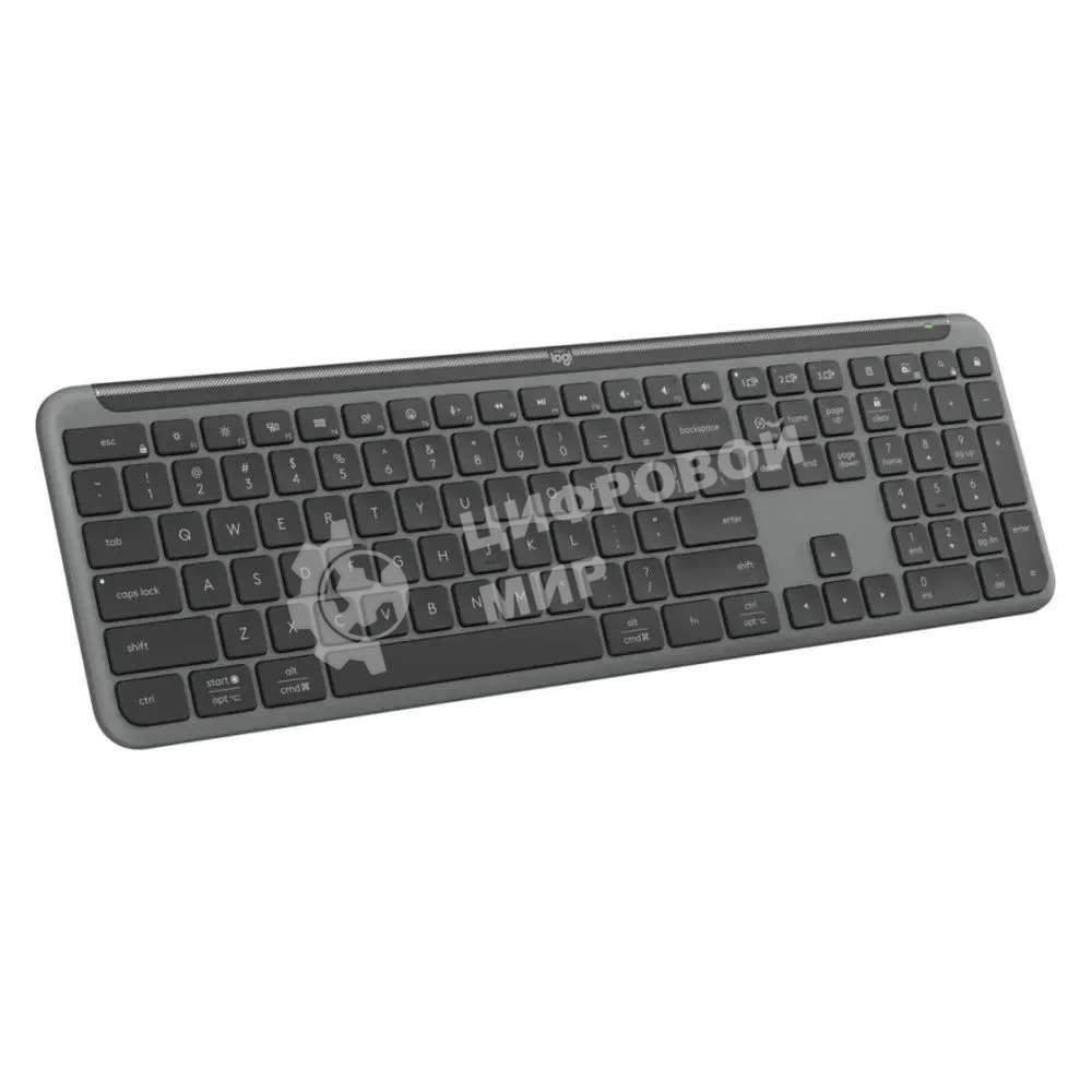 Клавиатура Logitech Signature Slim K950 беспроводная, Bluetooth, радиоканал, серый