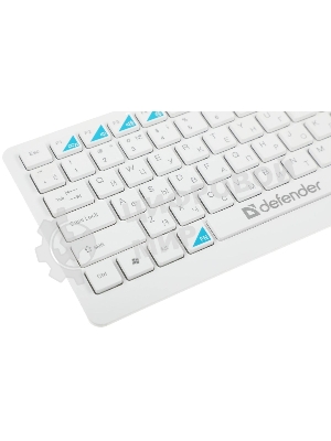 Комплект клавиатура+мышь Defender Skyline 895 беспроводной, USB, 2000 DPI, белый
