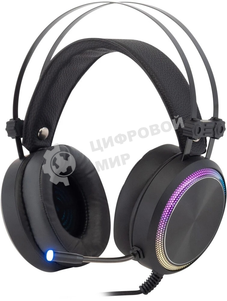 Наушники с микрофоном Oklick/Оклик HS-L810G ANONYMOUS черный 2.2м мониторные оголовье