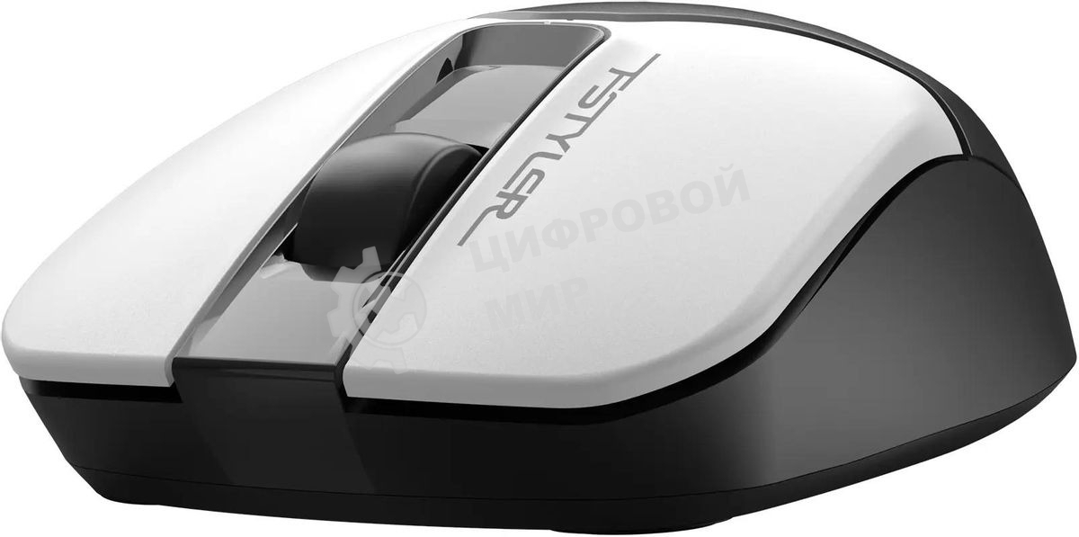 Мышь беспроводная A4Tech Fstyler FG12S белый/черный, 1200 dpi, радиоканал, USB, кнопки - 3