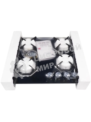 Газовая варочная панель Maunfeld EGHG.64.2CB/G, 4 конфорки, закаленное стекло, черный