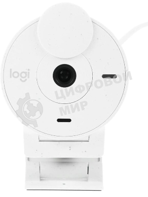 Веб-камера Logitech Brio 300 1920x1080, 30 кадр/с, USB Type-C, микрофон (шумоподавление), автоматическая фокусировка, автоосвещение, универсальное крепление белая