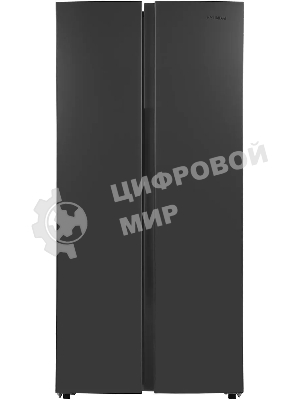 Холодильник Hyundai CS45082F нержавеющая сталь двухкамерный 270/180л морозилка снизу, No Frost, Side by Side