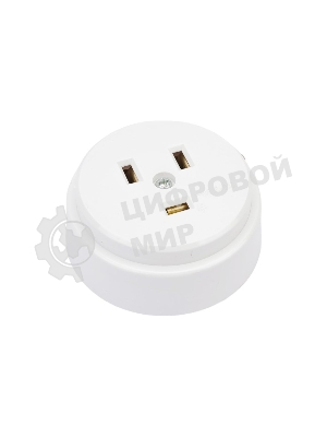 Розетка наружная разборная для плиты с заземлением 32А белая РПпл10-01-Ст