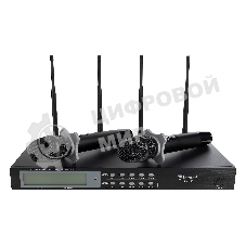 Микрофонная система Intrend ITWMIC-JS-HH цифровая, беспроводная, двухканальная. 2 ручных микрофона, диапазон UHF, LCD дисплей