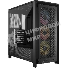 Корпус Corsair Frame 4000D RS ARGB Black, Midi-Tower, чёрный, 3 x 120 мм