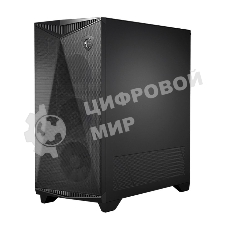 Компьютерный корпус MSI MPG GUNGNIR 300P AIRFLOW Midi Tower, EATX, 2xUSB 3.2 Gen 1, 1xUSB 3.2 Gen2 Type-C, 4x120мм PWM black Fan, 1x80мм Fan, 2x 6015 Fan, MPG PCI-E 4.0 X16 RISER CABLE, Tempered Glass Window