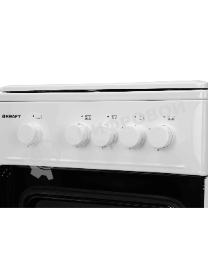 Плита газовая Kraft KF-FSK5301GW белый, конфорок 4 газовых, духовка 58 л, 50 см x 85.5 см x 55.6 см