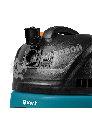 Строительный пылесос Bort BSS-1220-M (93417814) синий, 270/1200 Вт, уборка сухая/влажная, пылесборник мешок/контейнер, 20 л