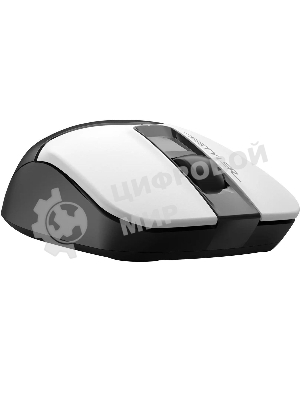 Мышь беспроводная A4Tech Fstyler FG12S белый/черный, 1200 dpi, радиоканал, USB, кнопки - 3