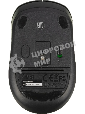 Мышь беспроводная A4Tech Fstyler FG10S черный/серый, 2000 dpi, радиоканал, USB, кнопки - 4