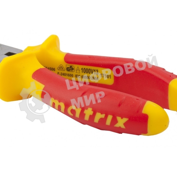 Длинногубцы Matrix прямые Insulated 17101 160 мм, двухкомпонентные рукоятки PROFESSIONAL