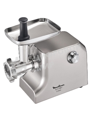 Мясорубка электрическая Moulinex ME858D32 серебристый, 2100 Вт, 5.5 кг/мин, реверс, защита от перегрузки, насадки - 8