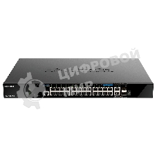Коммутатор D-Link DGS-1520-28MP/A1A, 20×1 Гбит/с + 4×2.5 Гбит/с + 2×10 Гбит/с Base-T + 2×10 Гбит/с SFP+, управляемый