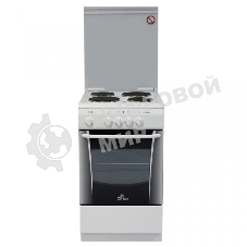 Плита электрическая De Luxe 506004.04 Э белый, конфорок 4 шт, духовка 54 л, 50 см x 85 см x 60 см