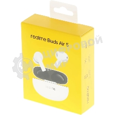 Наушники TWS Realme Buds Air 5 белый, внутриканальные, Bluetooth, активное шумоподавление, до 38 ч