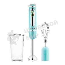 Блендер Galaxy Line GL 2133, голубой, погружной, 1000 Вт, 17 000 об/мин, 2 скорости, LED-подсветка