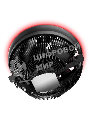 Кулер для процессора Crown CM-1150PWM RED v2 черный, 105 мм, алюминий, 1800 об/мин, 26.3 дБ, 4 pin, 115 Вт, 70 мм