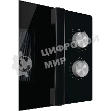Микроволновая печь Gorenje MO20E2BH черный, 20 л, 800 Вт, переключатели - поворотный механизм
