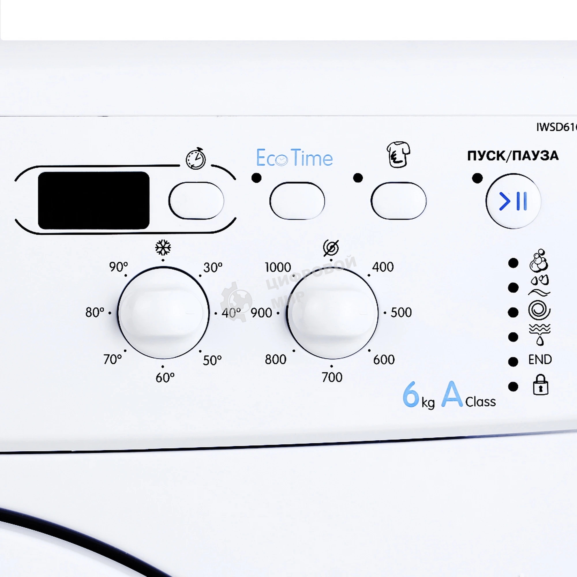 Стиральная машина Indesit IWSD6105 (CIS) L(R) белый, загр. фронтальная макс.: 6 кг 1000 об/мин класс: А