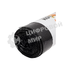 Пакеты универсальные Рыжий кот 200 л, 10 шт, ПВД черные, особо прочные, 30мкм (006978)