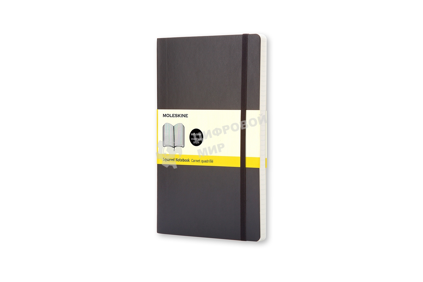 Блокнот Moleskine CLASSIC SOFT QP617 Large 130х210мм, 192 страниц, клетка, мягкая обложка, черный