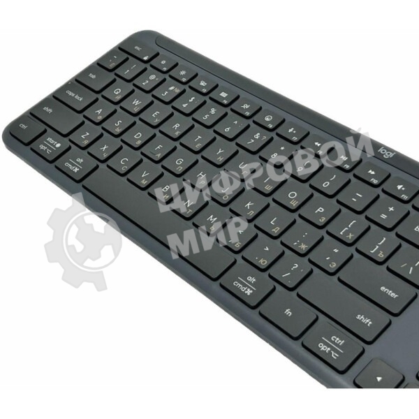 Клавиатура Logitech Signature Slim K950 беспроводная, Bluetooth, радиоканал, серый