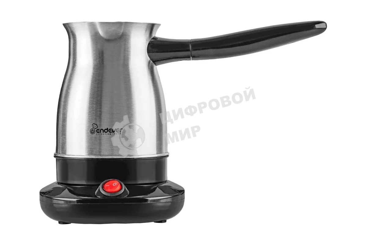 Кофеварка-турка электрическая Endever Costa-1009 черный/стальной, мощность 800 Вт, объем 0,5 л, корпус нержавеющая сталь, 36 шт/уп.