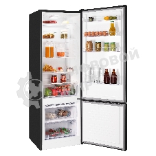 Холодильник Nordfrost NRB 124 B черный, двухкамерный 238/70 л морозилка снизу