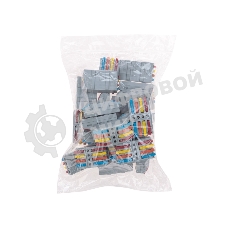 Клемма Rexant СМК 222-424 проходная 4 полюса (0,08-4 мм²), серый (25 шт/уп)