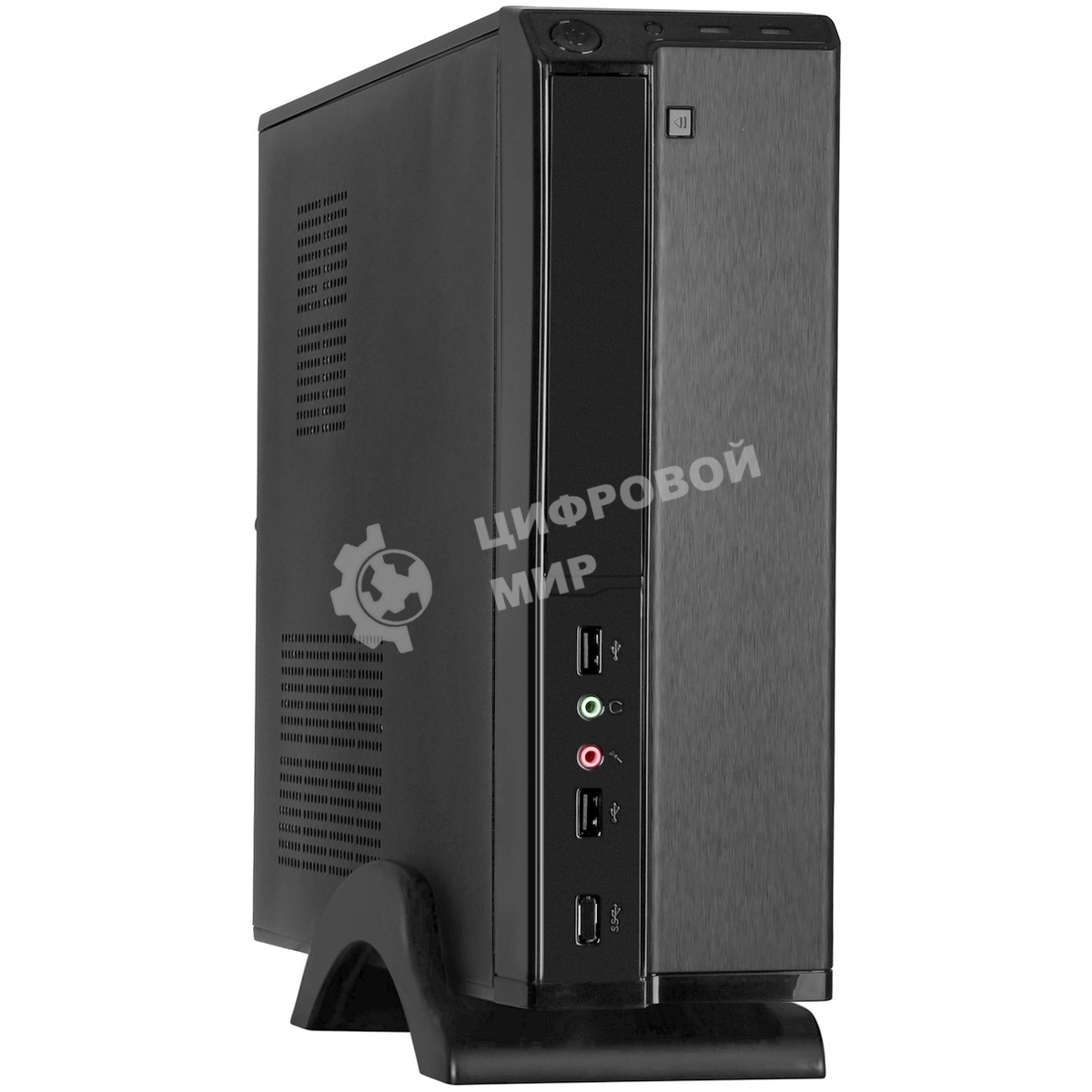 Компьютерный корпус ExeGate EX268689RUS Компьютерный корпус MiniITX ExeGate MI-207 Black, miniITX/mATX, (M350, 80мм), 2хUSB, Audio