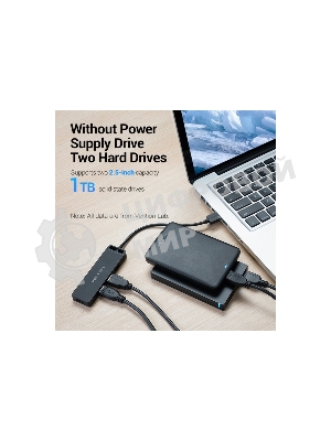 USB-концентратор Vention CHLBF, USB 3.0, USB 4 порта, USB