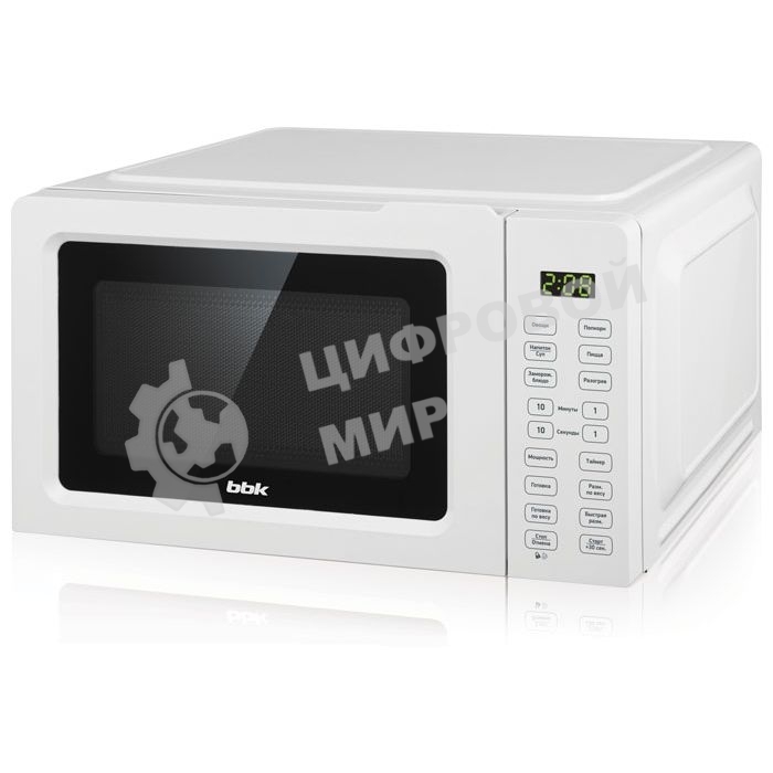 Микроволновая печь BBK 17MWS-785S/W белый, 17 л, 700 Вт, переключатели - сенсор