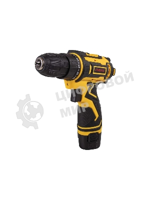 Дрель-шуруповерт Eurolux ДА-12/2-1Li, 12 В, 1.5 Ач, 25 Нм, щеточный