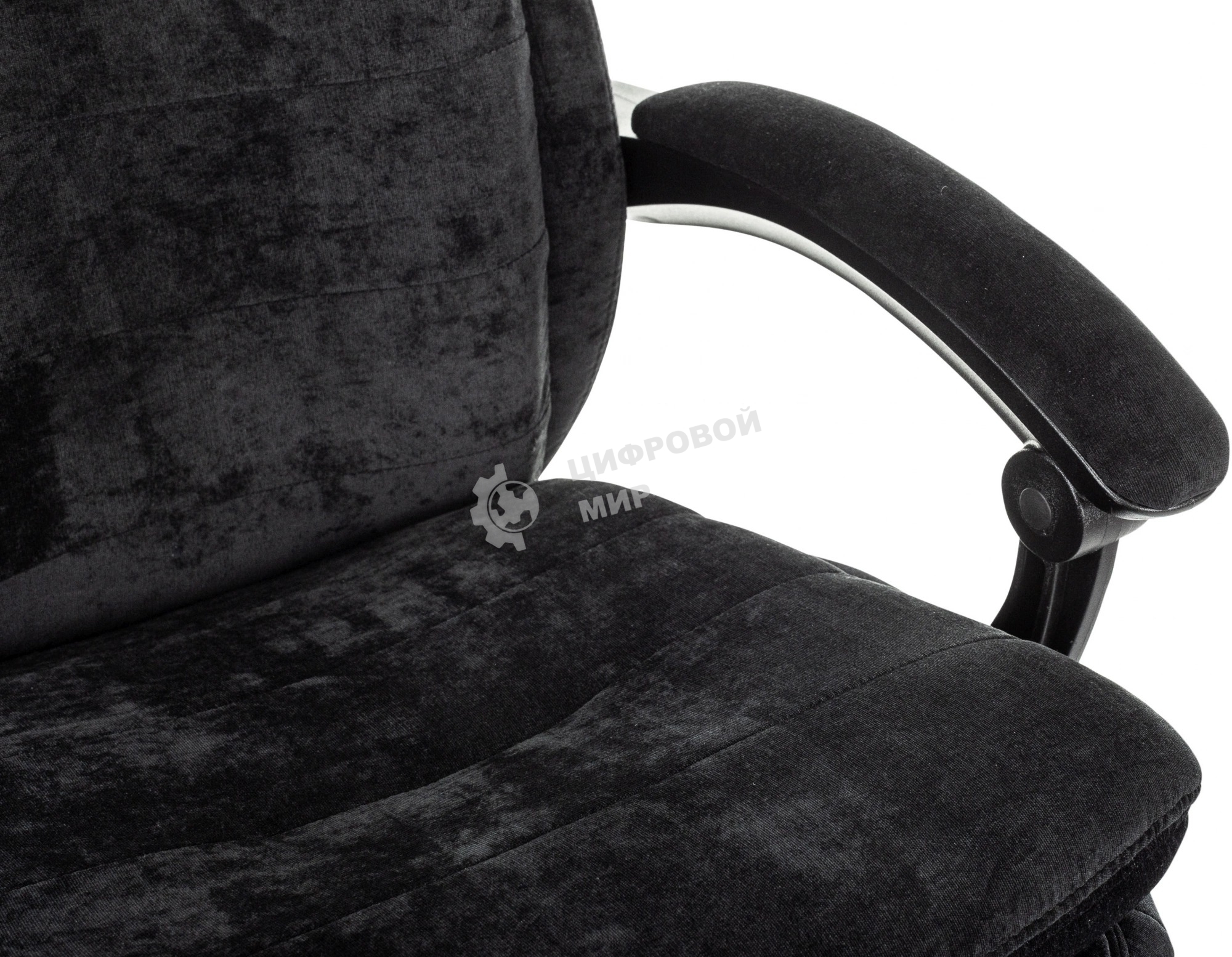 Кресло руководителя Бюрократ T-9950MSG-F Fabric черный Light-20, крестов. пластик, подст. для ног