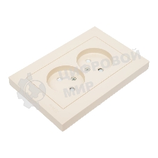 Розетка 2-м СП AtlasDesign 16А IP20 без заземл. защ. шторки в сборе беж. SE ATN000222