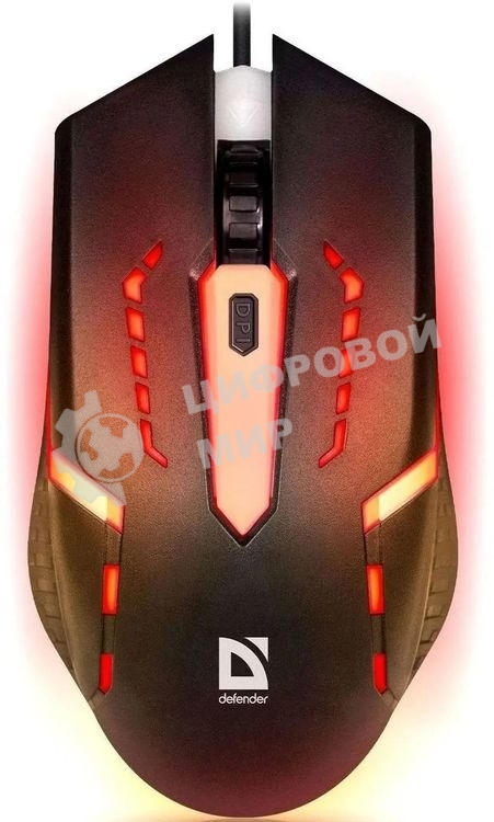 Мышь проводная Defender Flash MB-600L черный, 1200 dpi, USB, кнопки - 4