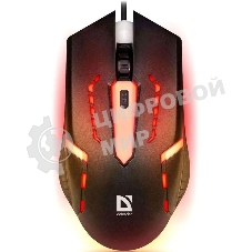 Мышь проводная Defender Flash MB-600L черный, 1200 dpi, USB, кнопки - 4