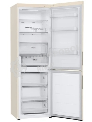 Холодильник LG GC-B459AEMW бежевый двухкамерный 234/110л морозилка снизу, No Frost