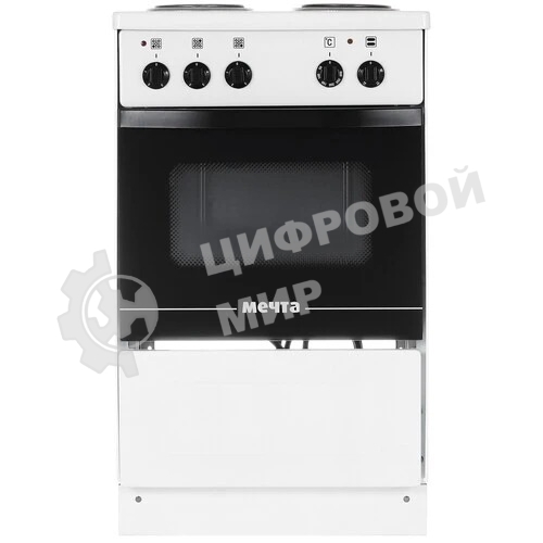 Плита электрическая Мечта 341Т белый, конфорок 3 электрических, духовка 49 л, 50 см x 85 см x 60 см