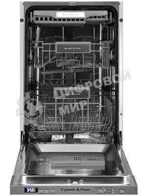 Встраиваемая посудомоечная машина Zigmund & Shtain DW 301.4, серый, 44.8 см, 11 компл., 49 дБ, класс A++
