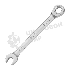 Ключ комбинированный трещоточный Denzel 14 мм, CrV, матовый хром