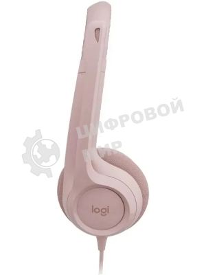 Гарнитура Logitech Stereo Headset H390 розовый, проводная, USB, регулятор громкости, шумоподавление микрофона