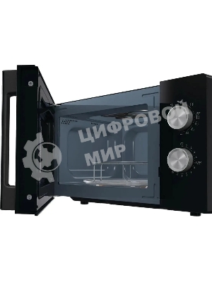 Микроволновая печь Gorenje MO20E2BH черный, 20 л, 800 Вт, переключатели - поворотный механизм