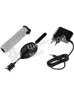 Пылесос моющий Rondell RDE-2080 черный/красный, питание от аккумулятора, 120 Вт, уборка влажная/сухая, пылесборник 0.4 л