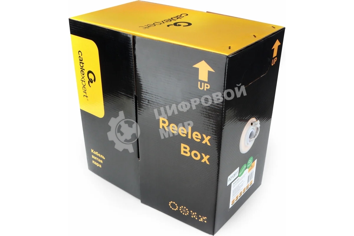 Кабель FPC Cablexpert UPC-5004E-SOL кат.5e CCA однож. 305м pullbox, серый