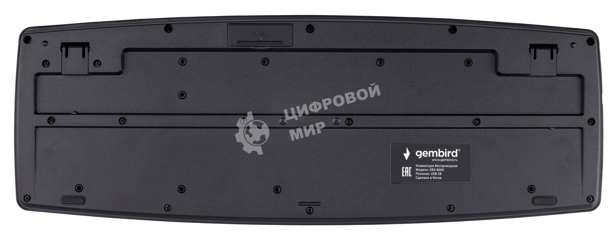 Комплект клавиатура + мышь Gembird KBS-8000 черный USB беспров. 2.4ГГц, 10м, 1600DPI, мини-приемник
