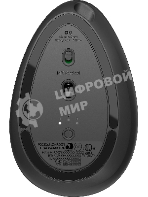Мышь беспроводная Logitech MX Vertical черный/серебристый, 4000 dpi, радиоканал, Bluetooth, USB, кнопки - 6